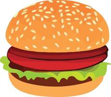 Cheeseburger on a White Background. vector