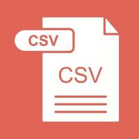 icono de vector csv