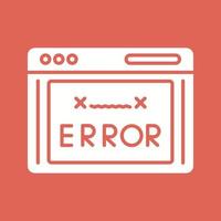 icono de vector de código de error