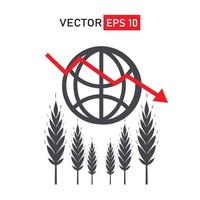 Increasing food prices linear icon. Price inflation. Food insecurity and hunger reason. Thin line customizable vector