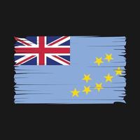 vector de pincel de bandera de tuvalu