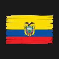 vector de pincel de bandera de ecuador