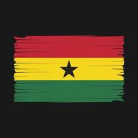 Ghana Flag Brush Vector