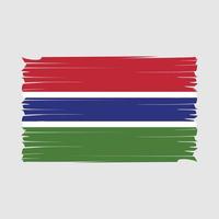 Gambia Flag Brush Vector