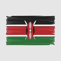 Kenya Flag Brush Vector