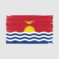 vector de pincel de bandera de kiribati