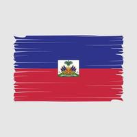 Haiti Flag Brush Vector