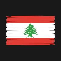 Lebanon Flag Brush Vector