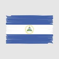 Nicaragua Flag Brush Vector