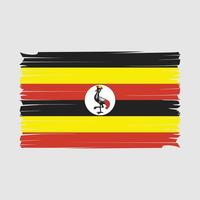 Uganda Flag Brush Vector