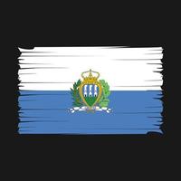 vector de pincel de bandera de san marino