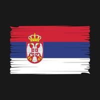 Serbia Flag Brush Vector