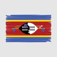 Swaziland Flag Brush Vector