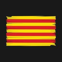 Catalonia Flag Brush Vector