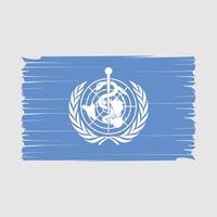 WHO Flag Brush Vector