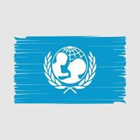 vector de pincel de bandera de unicef