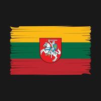 Lithuania Flag Brush Vector