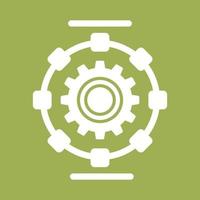 icono de vector de proceso automatizado