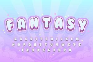 decorative fantasy text effect vector design