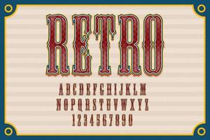 decorativo retro texto efecto vector