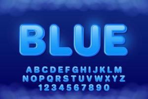 decorative blue text effect vector design