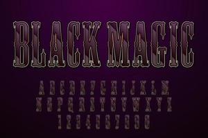 decorative black magic text effect vector design