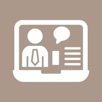 Online Job Interview Vector Icon