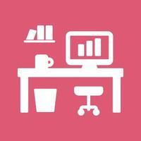 Office Desk Vector Icon