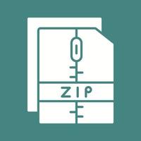 icono de vector de archivo zip