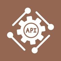 icono de vector de api