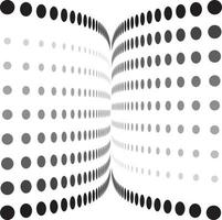 Sideways square design in Halftone, Round Dotted Pattern Vector Illustration