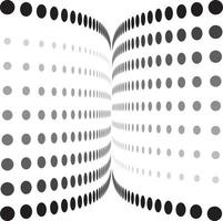 Sideways square design in Halftone, Round Dotted Pattern Vector Illustration