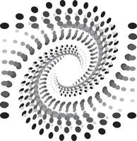 Circle Design in Halftone, Round Dotted Pattern Vector Illustration