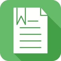 Unique Bookmarked Document Vector Icon