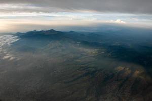 mountains near mexico city aerial view cityscape panorama photo