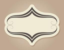 Vintage old frame or label with elegant swirls ornament. Vector isolated banner or template.