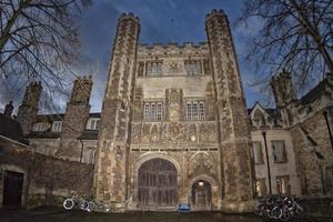 trinity college cambridge sunset view photo