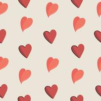 St. Valentine's day seamless pattern. Wrapping paper pattern with hearts. vector