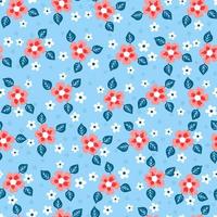 Small pink floweres seamless pattern. Cute print for baby clothes vector