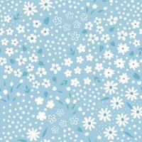 Small white flowerss eamless pattern vector