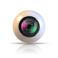 Realistic Web camera on a white background. Vector illustration.