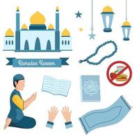 Set of Ramadan Element for Design Decoration vector