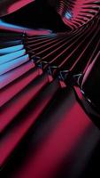 3d render of abstract metallic background with glowing lines and waves. photo