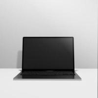 isolated laptop 3d on white background photo