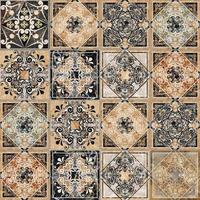 Digital tiles design. Abstract damask patchwork seamless pattern Vintage tiles photo