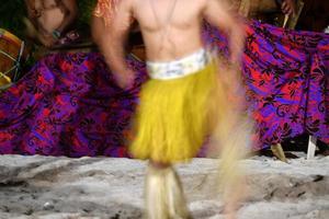 Polynesian dancer hula move effect photo