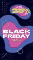 Vertical colored black friday sale poster Vector