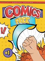 Colored comic cover page with a fist hand gesture Vector