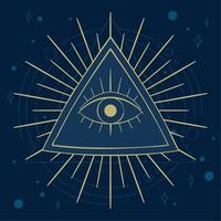 Isolated triangle with eye Esoterism icon Vector