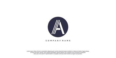 Monogram letter A logo with creative design concept and style icon premium vector